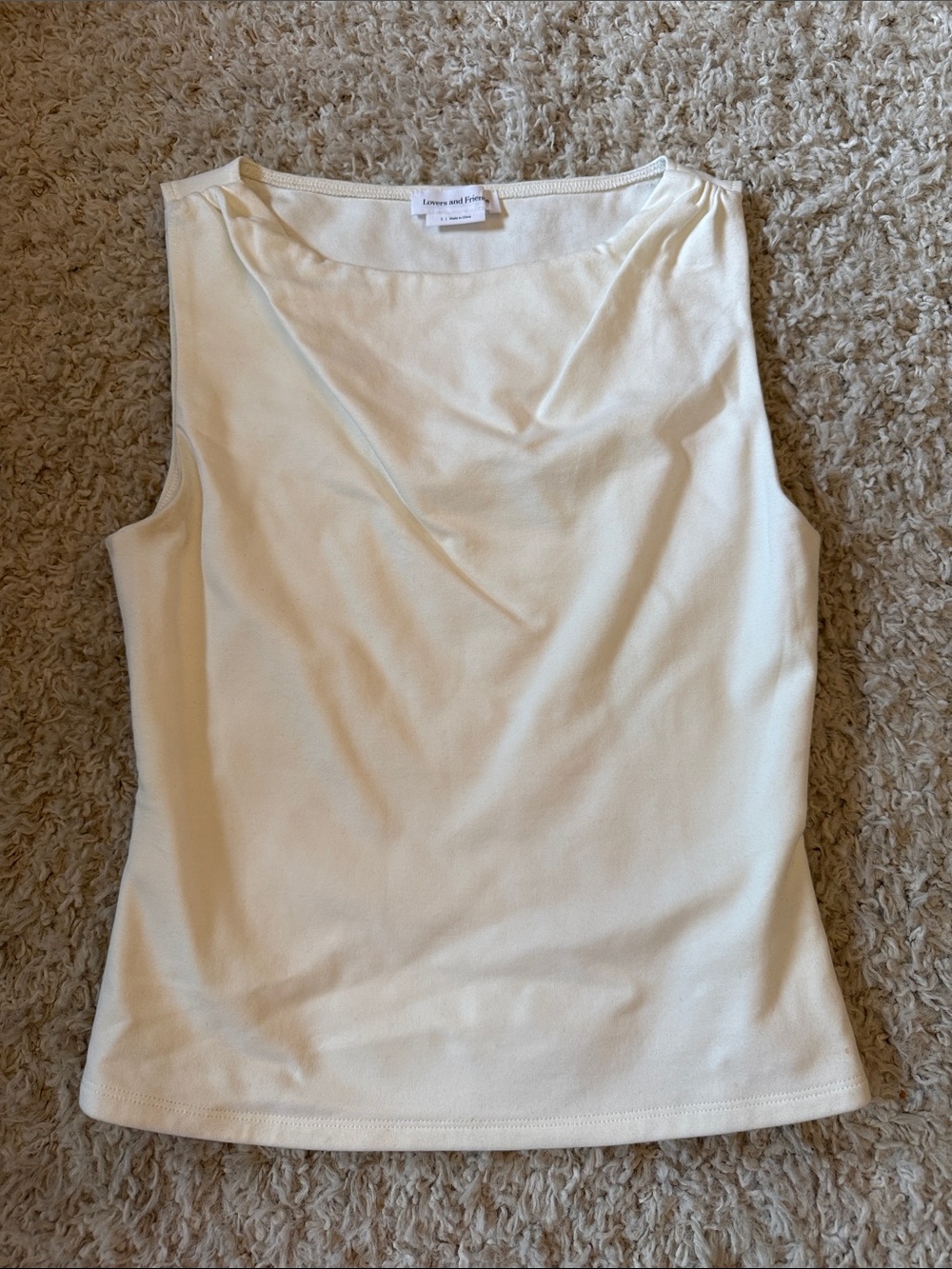 Lovers & friends Cream Sleeveless Shell Top